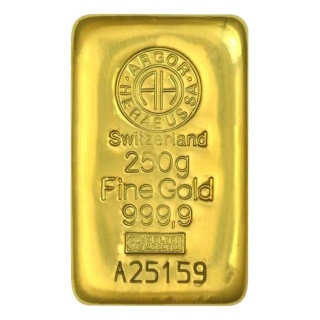 250g Złota Sztabka | Argor-Heraeus | Odlewana