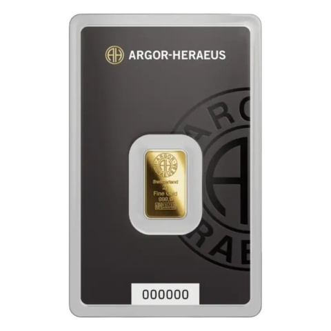 2g Sztabka złota Argor-Heraeus – awers