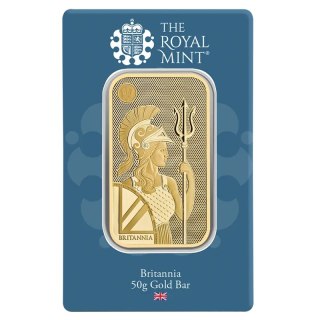 50g Britannia Sztabka Złota | Royal Mint