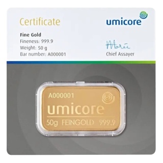 50g Gold Bar | Umicore
