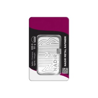 Sztabka srebra 50g Nadir Metal Rafineri