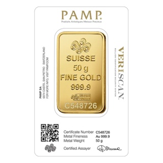 50g Złota Sztabka PAMP Fortuna