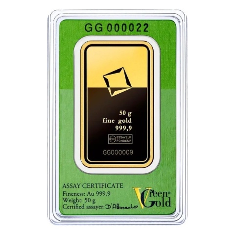 50g Złota Sztabka Valcambi | Green Gold