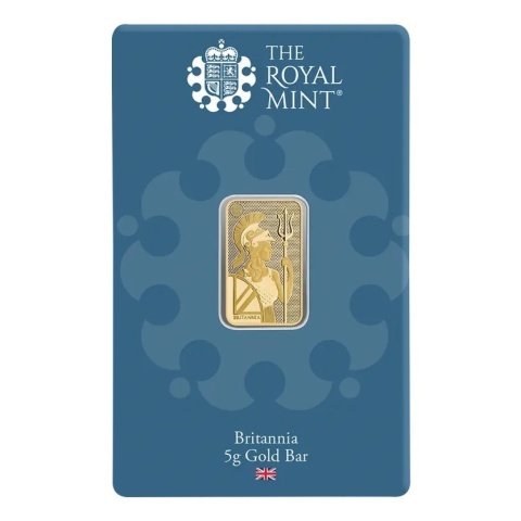 5g Britannia Sztabka Złota Royal Mint – awers