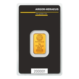 5g Sztabka złota | Argor-Heraeus | Kinebar
