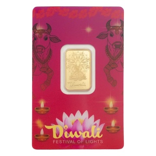 5g Złota Sztabka | PAMP | Diwali Lakshmi & Sacred Cow