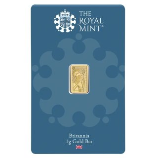 The Royal Mint Britannia 1g Złota Sztabka