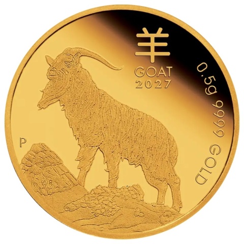Złota moneta Lunar III Rok Kozy 0,5 g — 2027
