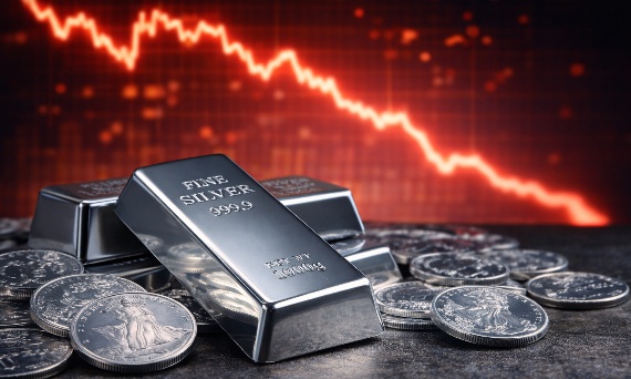 Cena srebra po gwałtownej korekcie – analiza rynku, prognozy i scenariusze